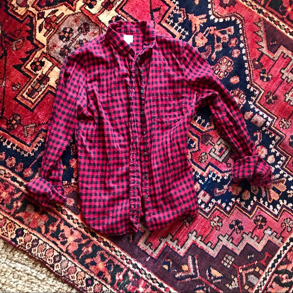 J. Crew Buffalo Check Light Flannel